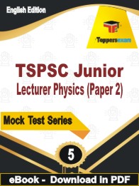 TSPSC Junior Lecturer Physics (Paper 2) Test PDF Book In English - Practice Set