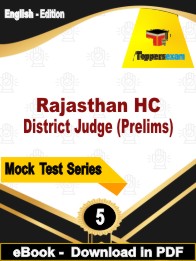 Rajasthan HC District Judge (Prelims) Test PDF Book In English - Practice Set