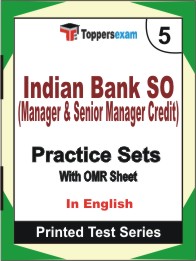 Indian Bank SO (Manager & Senior Manager Credit) Book in English - Mock Test / Practice Set