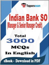 Indian Bank SO (Manager & Senior Manager Credit) PDF Book in English - MCQ / Objective Questions