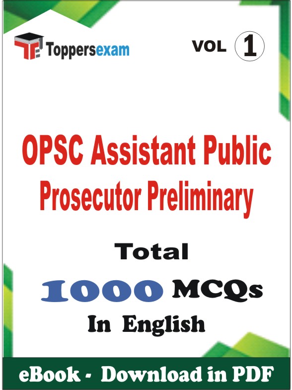 OPSC Assistant Public Prosecutor Preliminary PDF Book In English - MCQ / Objective Questions (VOL.1)