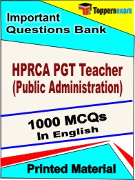 HPRCA PGT Teacher (Public Administration) Book in English- Objective MCQ