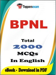 BPNL PDF Book In English - MCQ / Objective Questions