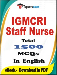 IGMCRI Staff Nurse PDF Book in English - MCQ / Objective Questions