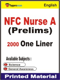 NFC Nurse A (Prelims) One Liner Book in English