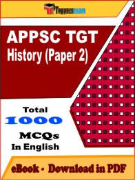 APPSC TGT History (Paper 2) PDF Book In English - MCQ / Objective Questions