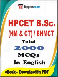 HPCET B.Sc. (HM & CT) / BHMCT  PDF Book in English - MCQ / Objective Questions