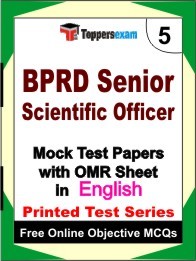 BPRD Senior Scientific Officer Exam Mock Test Papers (Book) in English