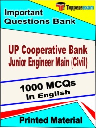 UP Cooperative Bank Junior Engineer Main (Civil)  Book in English- Objective MCQ
