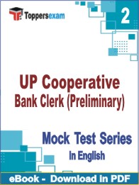 UP Cooperative Bank Clerk (Preliminary) Test PDF Book In English - Question Paper
