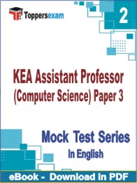 KEA Assistant Professor (Computer Science) Paper 3 Test PDF Book In English - Question Paper