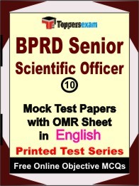 BPRD Senior Scientific Officer Exam Mock Test Papers (Book) in English