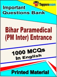 Bihar Paramedical (PM Inter) Entrance Book in English- Objective MCQ