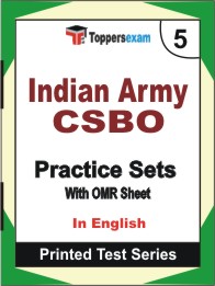 Indian Army CSBO Book in English - Mock Test / Practice Set