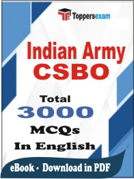 Indian Army CSBO PDF Book in English - MCQ / Objective Questions