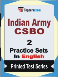 Indian Army CSBO Book in English - Question Paper / Practice Set