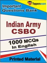 Indian Army CSBO Book in English - Objective MCQ