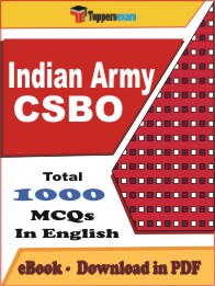 Indian Army CSBO PDF Book in English - MCQ / Objective Questions