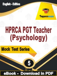 HPRCA PGT Teacher (Psychology) Test PDF Book In English - Practice Set