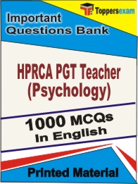 HPRCA PGT Teacher (Psychology) Book in English - Objective MCQ