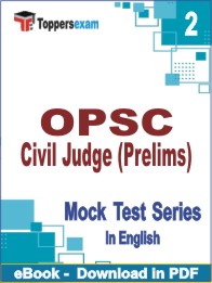 OPSC Civil Judge (Prelims) Test PDF Book In English - Question Paper