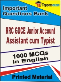 RRC GDCE Junior Account Assistant cum Typist  Book in English - Objective MCQ