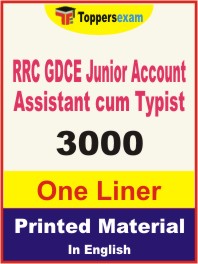 RRC GDCE Junior Account Assistant cum Typist One Liner Book in English