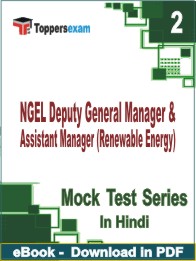 NGEL Deputy General Manager & Assistant Manager (Renewable Energy) Test PDF Book In Hindi - Question Paper