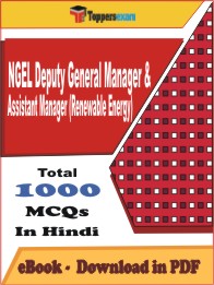 NGEL Deputy General Manager & Assistant Manager (Renewable Energy) PDF Book in Hindi - MCQ / Objective Questions
