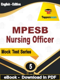 MPESB Nursing Officer Test PDF Book In English - Practice Set