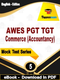 AWES PGT TGT Commerce (Accountancy) Test PDF Book In English - Practice Set