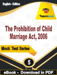 The Prohibition of Child Marriage Act, 2006  PDF Book In English - Practice Set