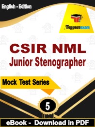 CSIR NML Junior Stenographer PDF Book In English- Practice Set