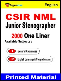 CSIR NML Junior Stenographer One Liner Book in English