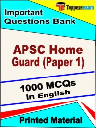 APSC Home Guard (Paper 1)  Book in English- Objective MCQ