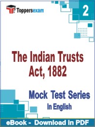The Indian Trusts Act, 1882 PDF Book In English - Question Paper