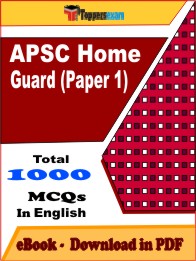 APSC Home Guard (Paper 1) PDF Book In English - MCQ / Objective Questions