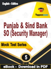Punjab & Sind Bank SO (Security Manager) Test PDF Book In English - Practice Set