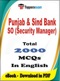 Punjab & Sind Bank SO (Security Manager) PDF Book in English - MCQ / Objective Questions