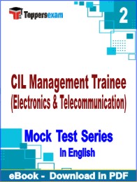 CIL Management Trainee (Electronics & Telecommunication)  PDF Book In English- Question Paper