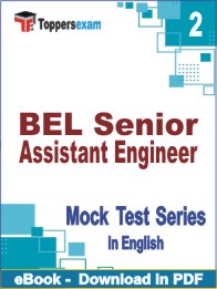 BEL Senior Assistant Engineer Test PDF Book In English - Question Paper