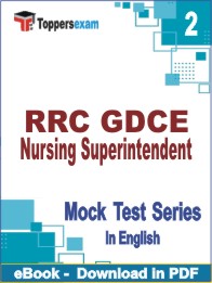 RRC GDCE Nursing Superintendent Test PDF Book In English - Question Paper