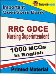 RRC GDCE Nursing Superintendent Book in English - Objective MCQ