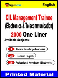 CIL Management Trainee (Electronics & Telecommunication) One Liner Book in English