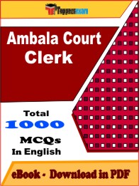 Ambala Court Clerk PDF Book In English - MCQ / Objective Questions