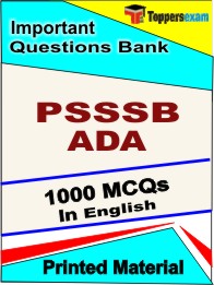 PSSSB ADA Book in English- Objective MCQ