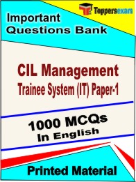 CIL Management Trainee System (IT) Paper-1  Book in English- Objective MCQ