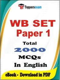 WB SET Paper 1 PDF Book in English - MCQ / Objective Questions