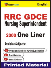 RRC GDCE Nursing Superintendent One Liner Book in English