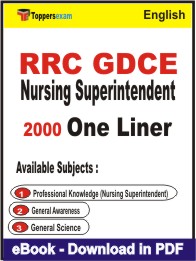 RRC GDCE Nursing Superintendent One Liner Book PDF in English